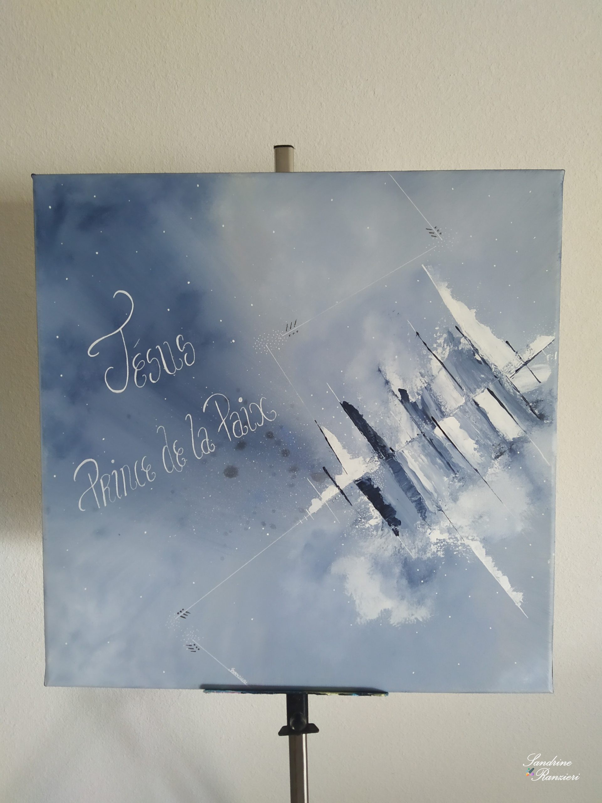 Affiche D'art Chrétien : Jésus Marchant Sur L'eau - Représentation Sereine, Style Vintage, Décor Mural